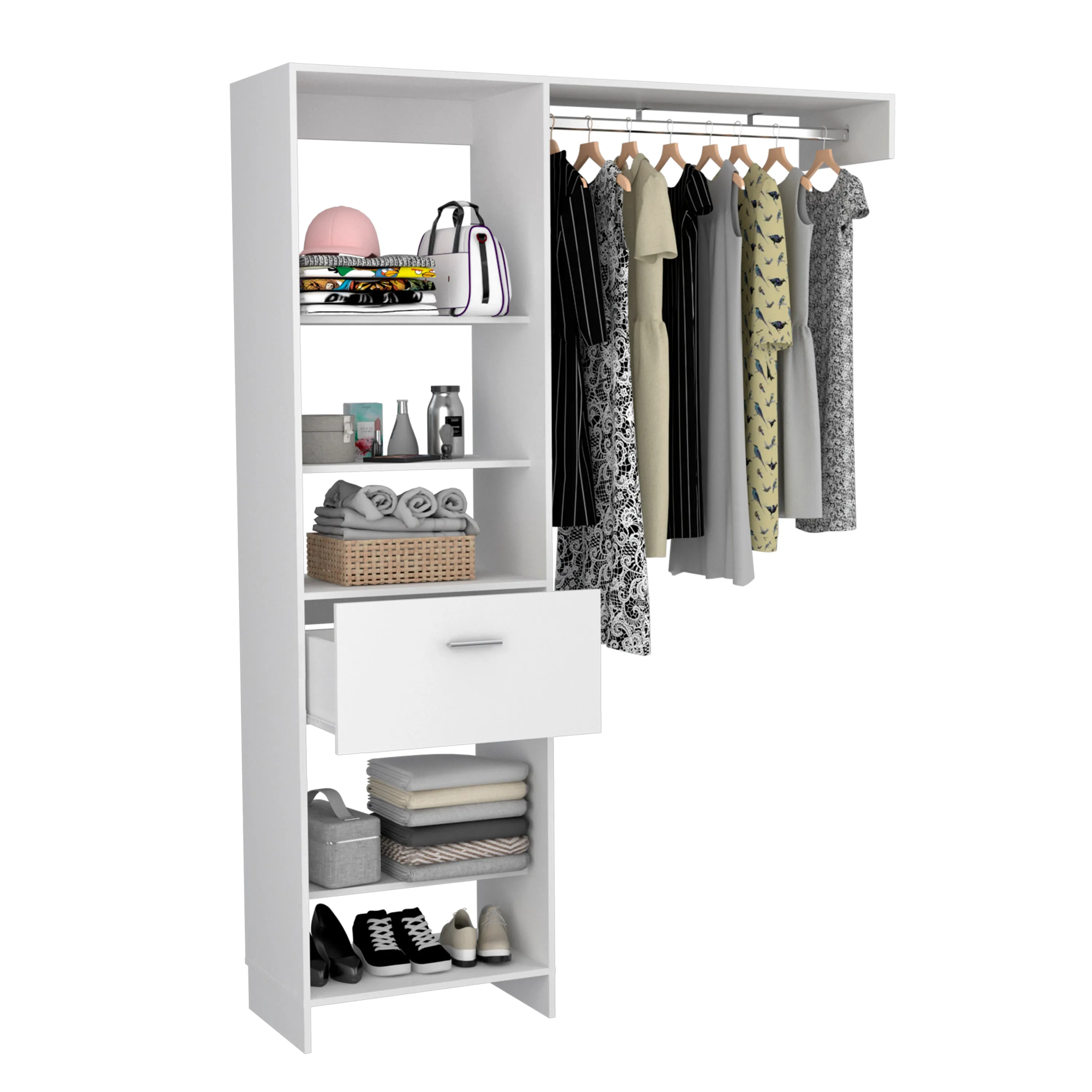 150 Closet System British | White