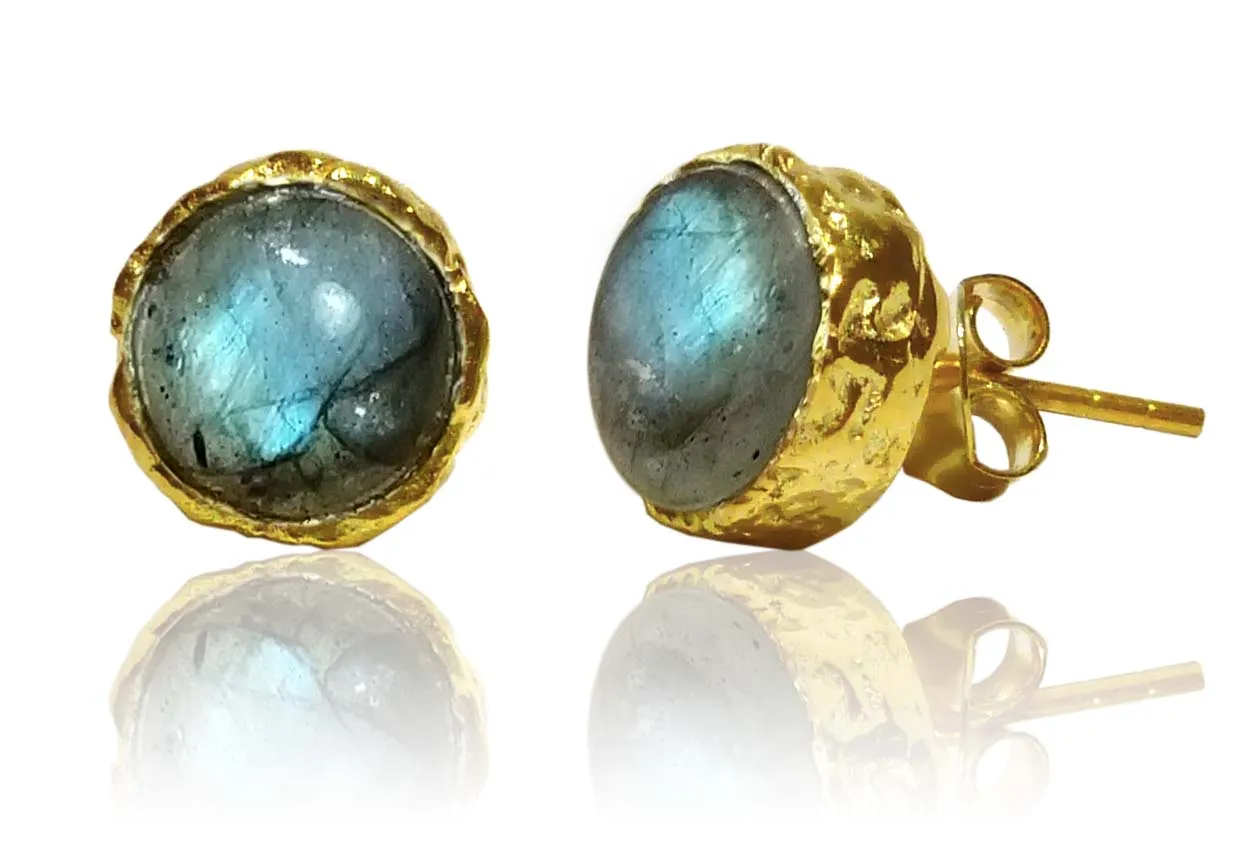 Amazonian Goldmine Studs Labradorite