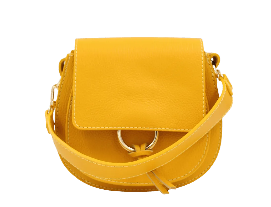 ANDREA CARDONE Yellow leather  crossbody bag