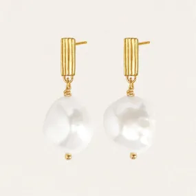 Baroque Pearl Earrings - Gold