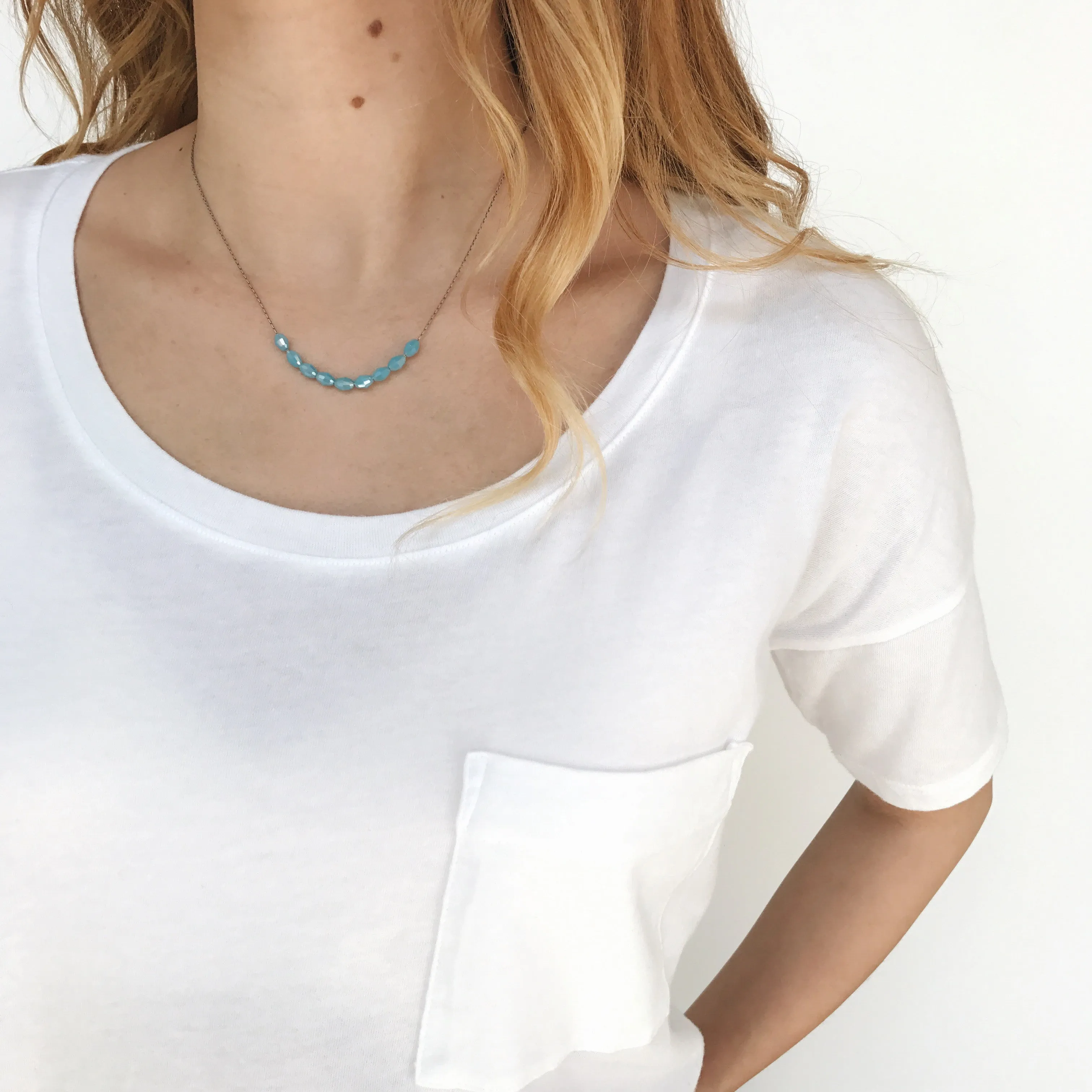 Basaltic Necklace - Arctic Blue/Silver