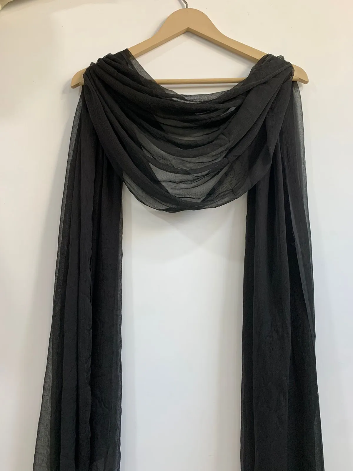 Black Chiffon Dupatta