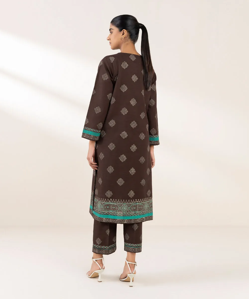 Block Printed Khaddar Shirt