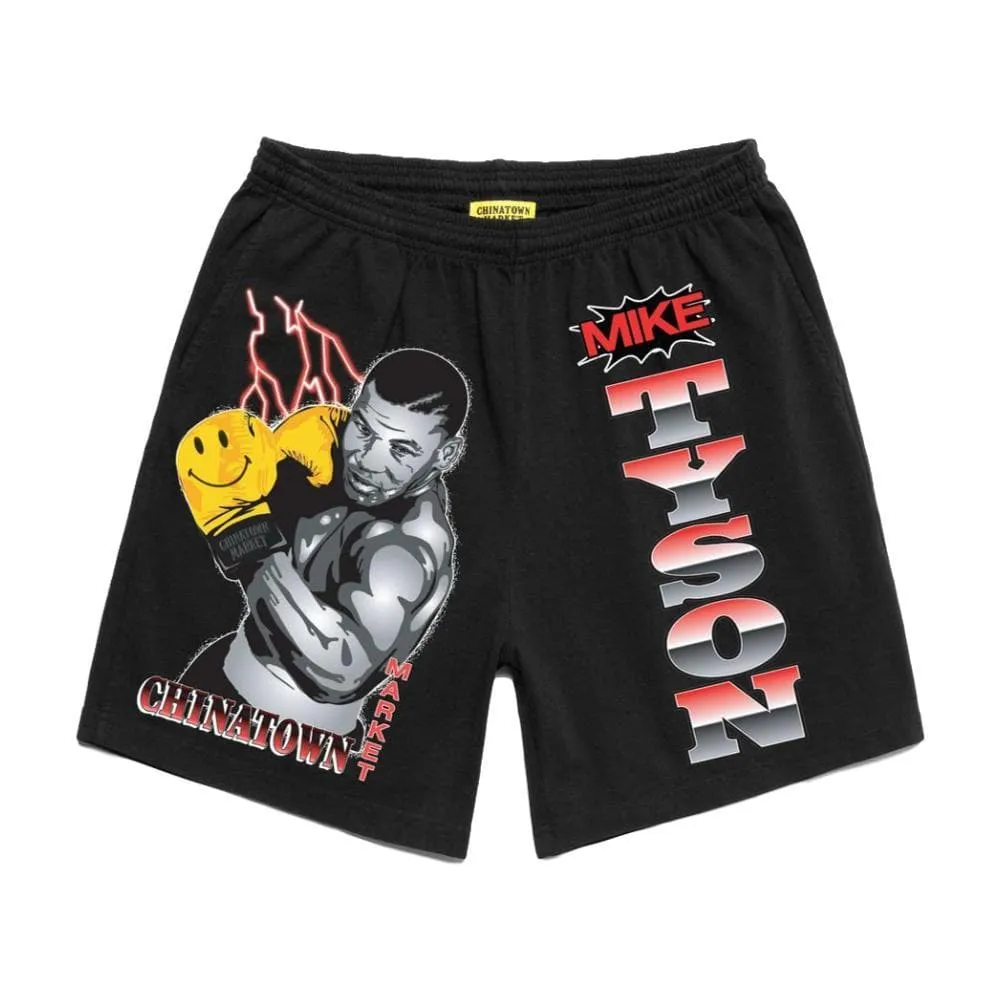 CHINA TOWN MARKET SMILEY BOXING SHORTS-BLACK