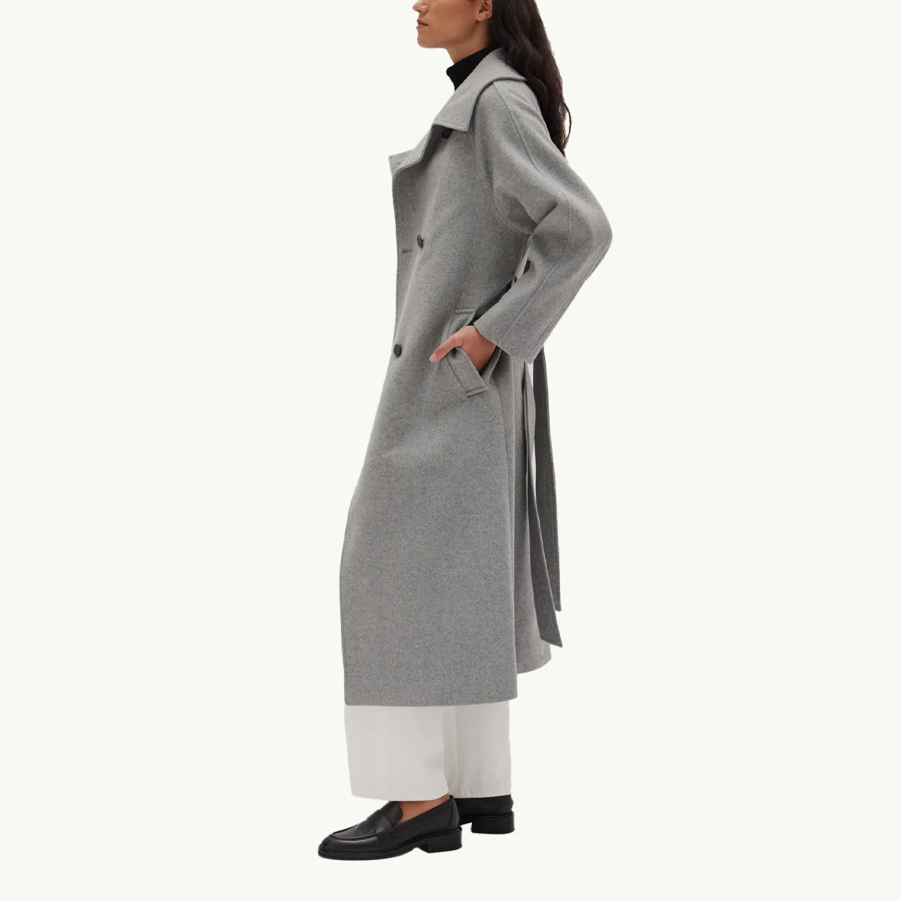 Cocoon Coat - Grey Marle