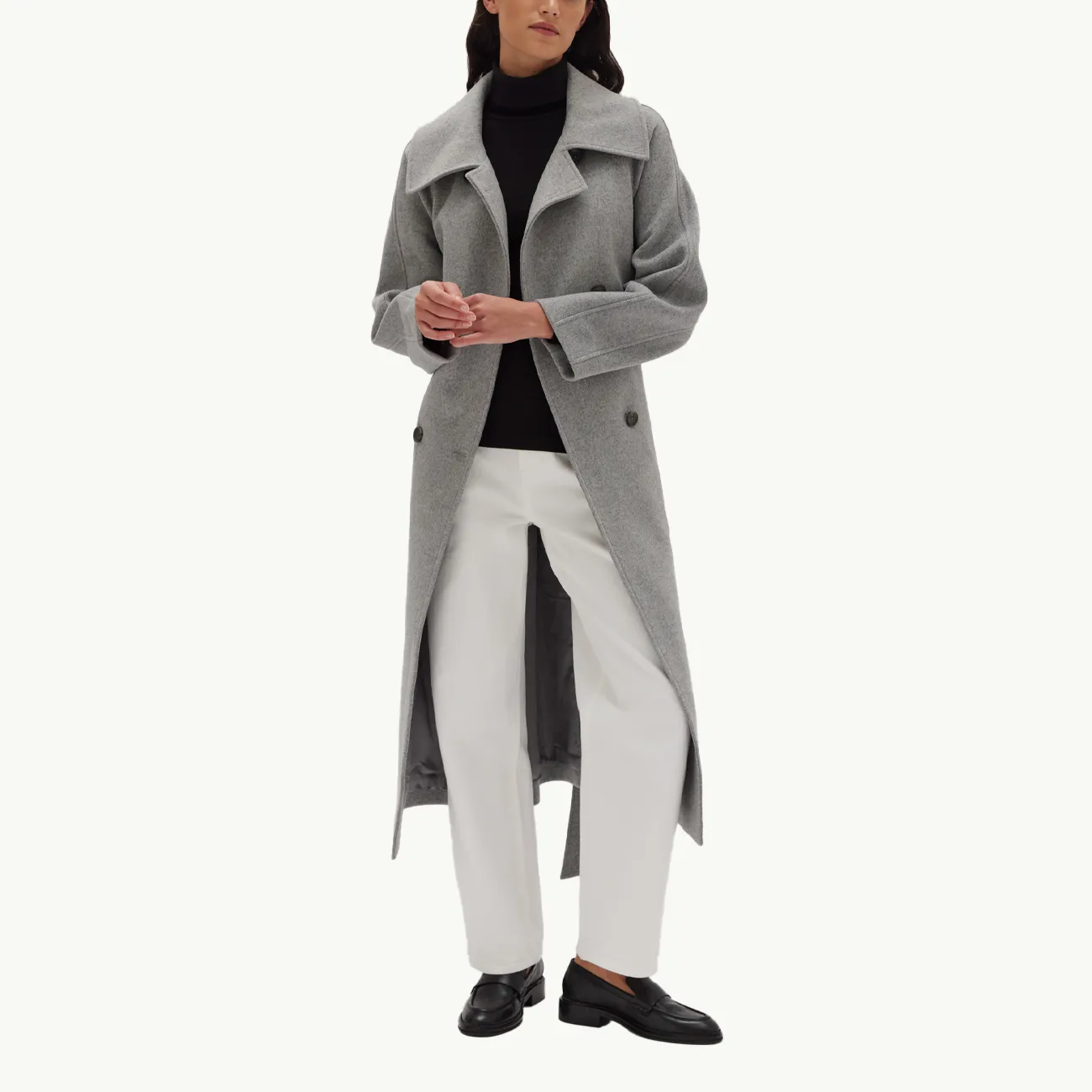 Cocoon Coat - Grey Marle