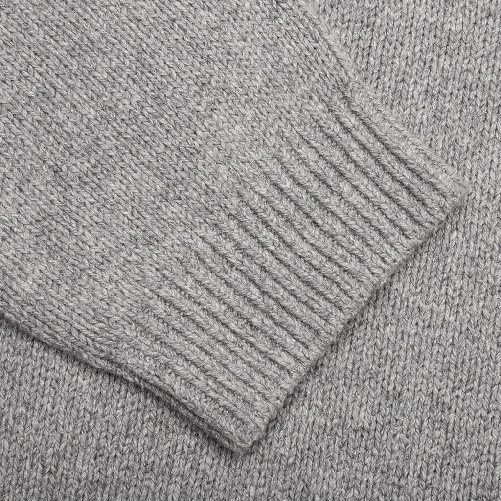 Contrast Pocket Cardigan - Grey Melange