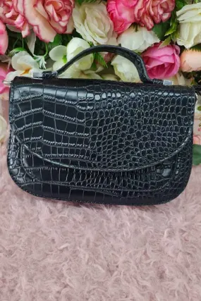 Croc Pattern Crossbody Bag