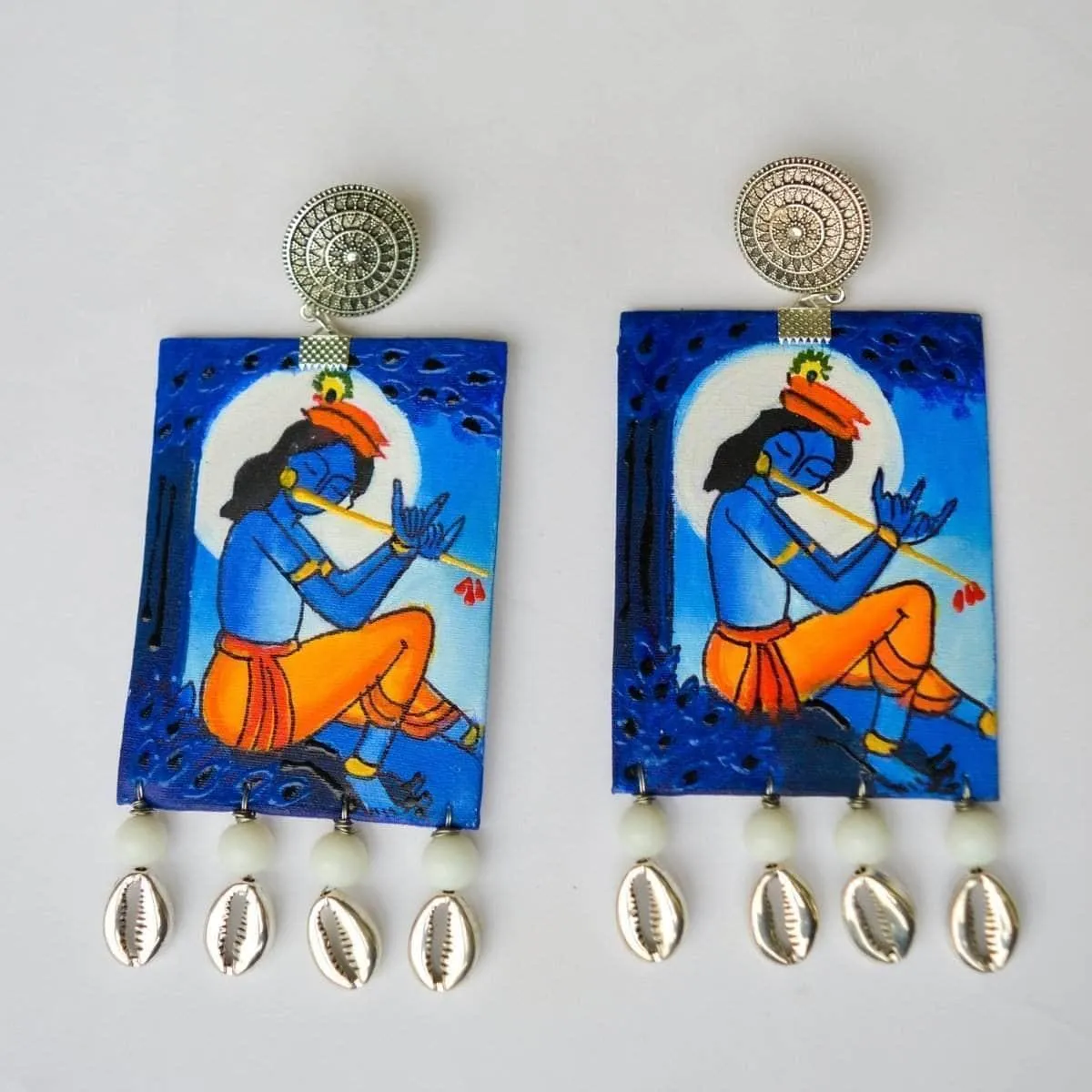 Devesh Handpainted Blue (Earrings)