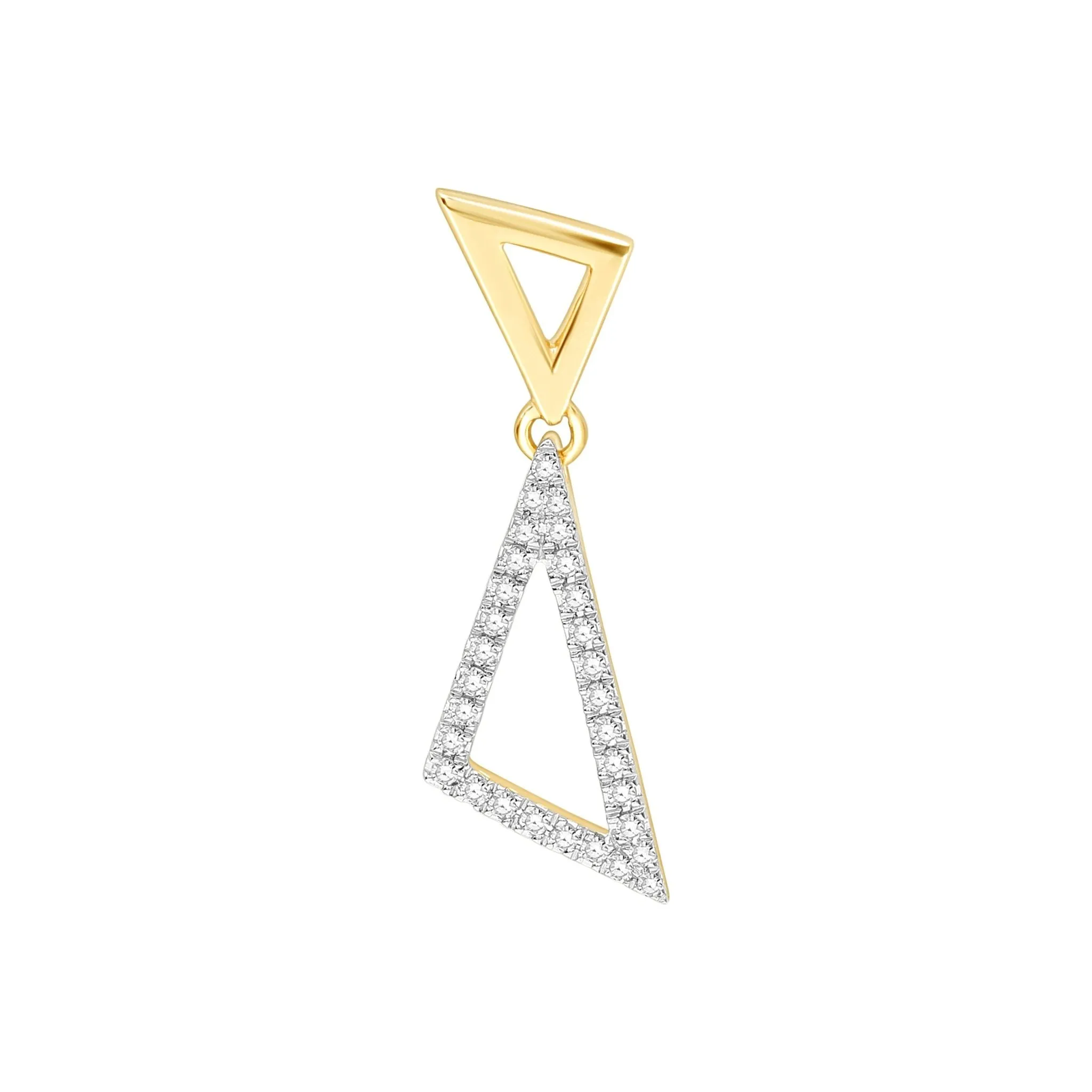 Diamond Triangle Dangle Earrings