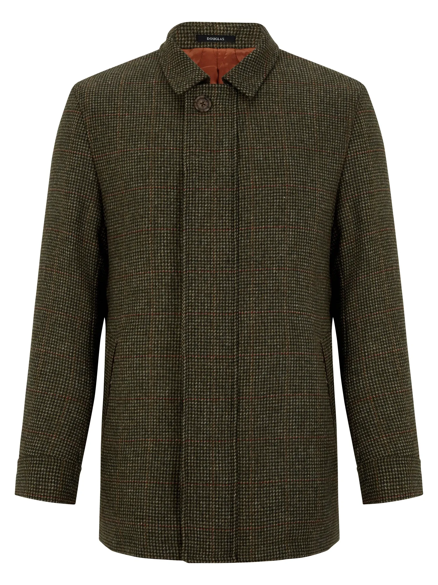 DOUGLAS GOLD FRAMPTON Winter Check Tailored Coat/Green - AW22 SALE