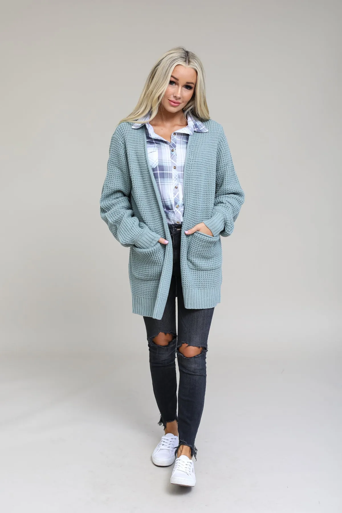 Fallbrook Waffle Cardigan