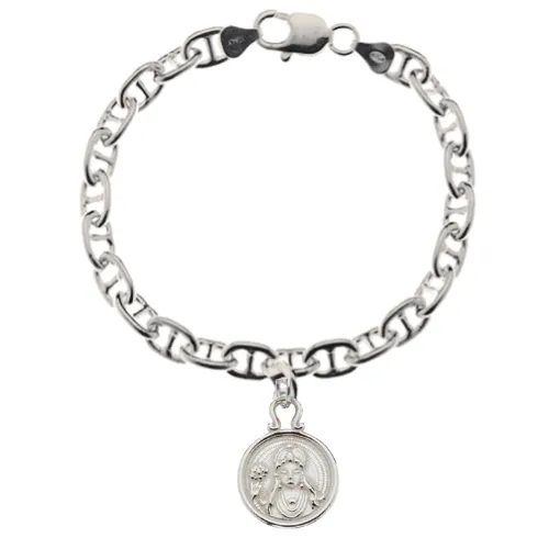 Fine Anchor Bracelet with Chi Charm