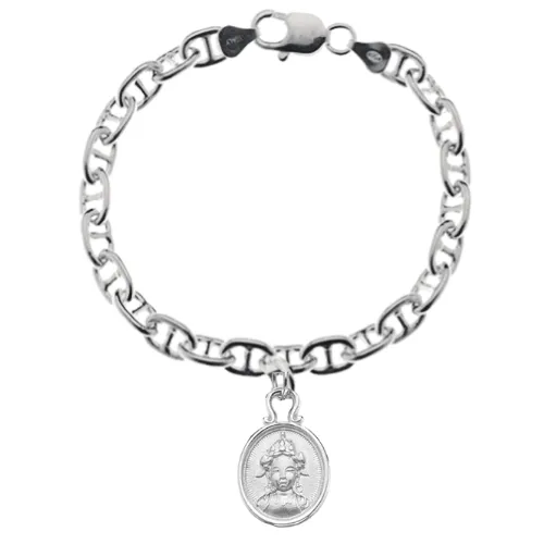 Fine Anchor Bracelet with Chi Charm