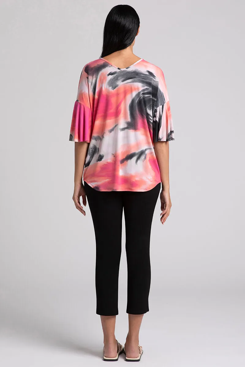 Flutter Dolman Top | Marble Print