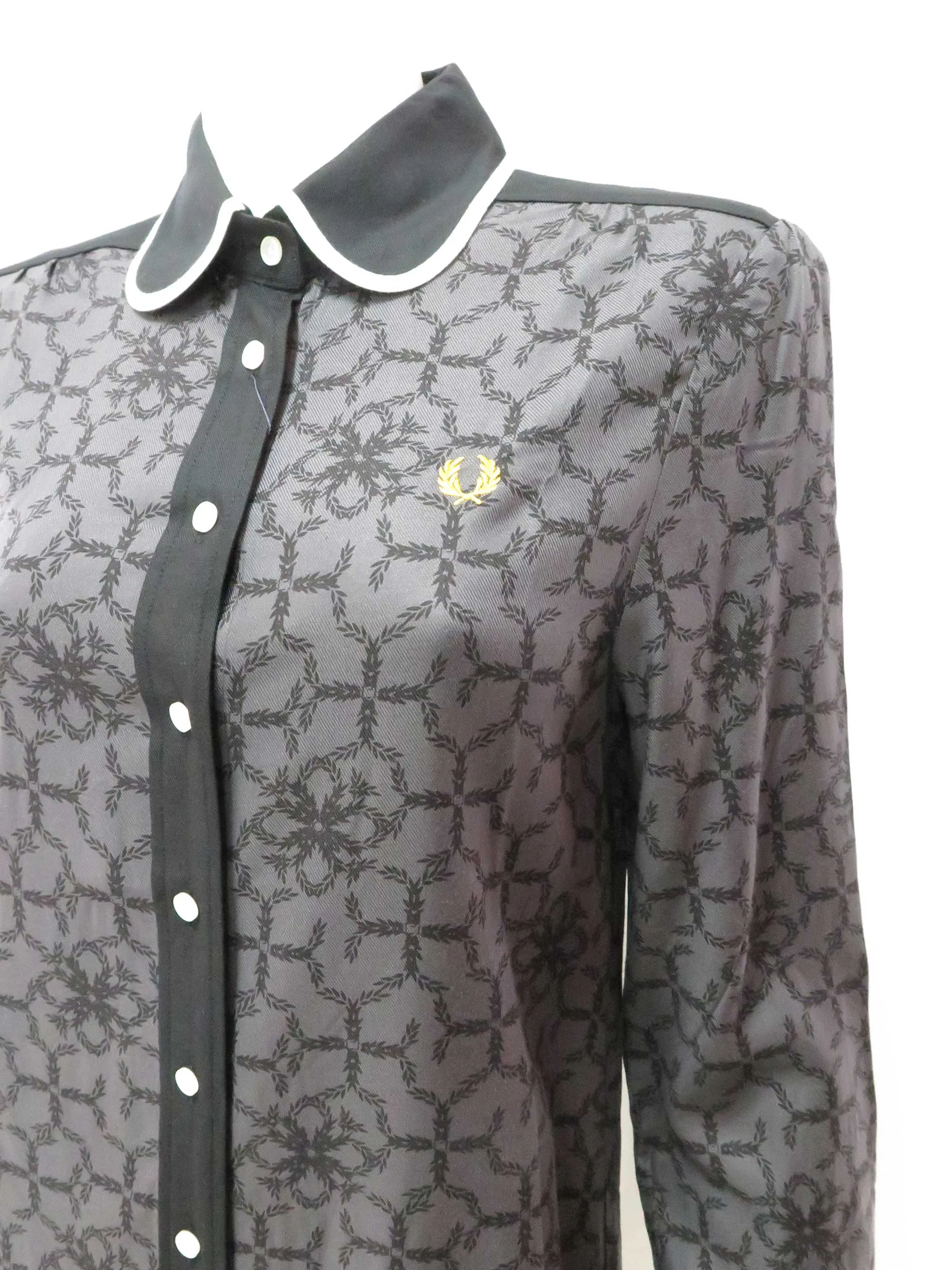 Fred Perry Floral Shirt dress w/ Detach Collar