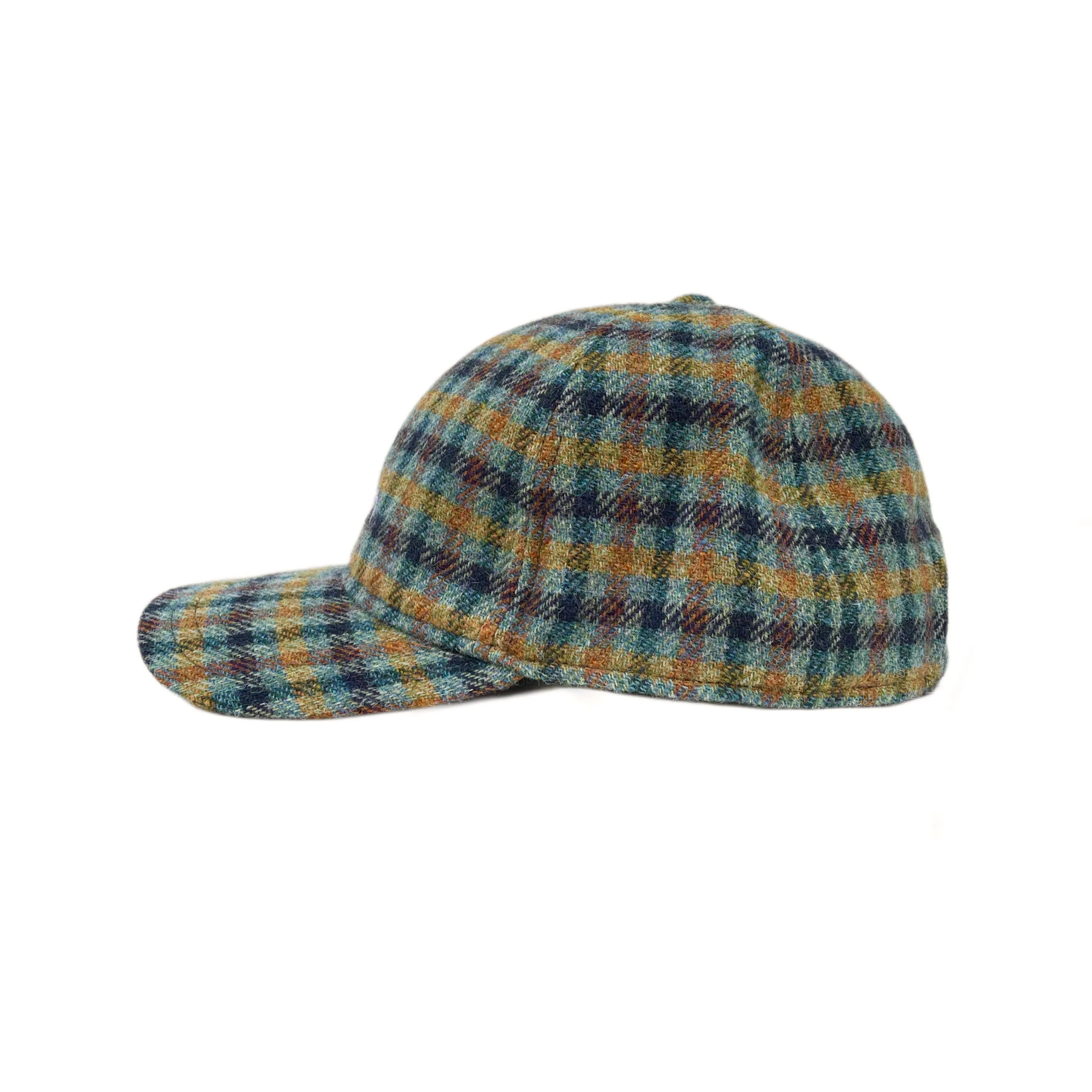 FRESH Shetland Wool Cap Tartan Blue