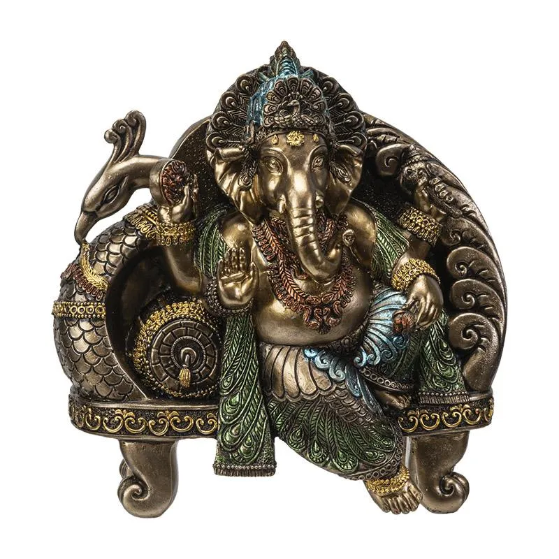 Ganesh On A Peacock Throne