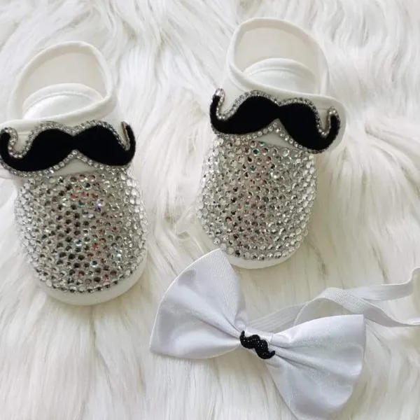 Gentleman's Mustache Baby Boy Shoes