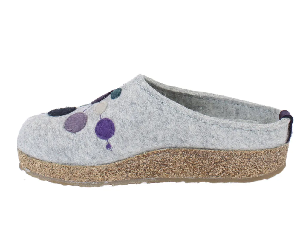 Haflinger Felt Clogs Grizzly Faible Grey 284