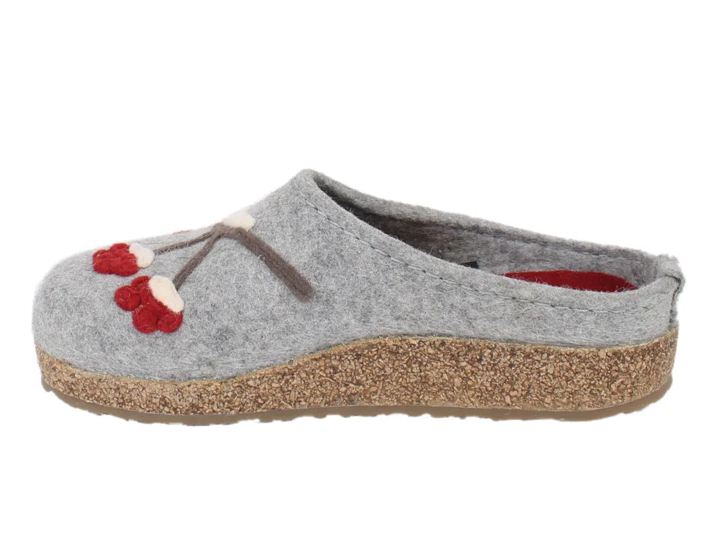 Haflinger Felt Clogs Grizzly Winterbird Grey