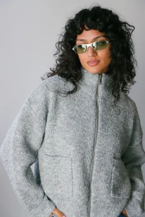 Heather Grey Louie Sweater Jacket