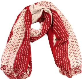 Indian Scarf Womens Wrap Stole India Clothes Gift (Red, 78 x 34 inches)