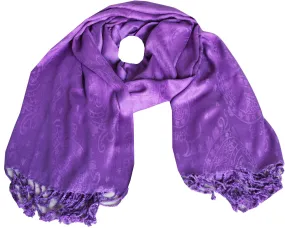 Indian Scarves Womens Viscose Wrap India Clothes (Purple, 68 x 29 inches)