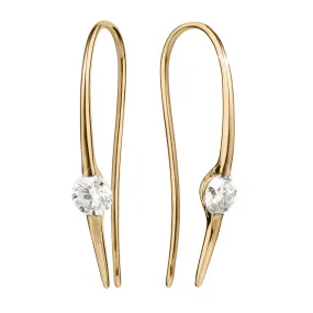 Luminous Moissanite Threader Earrings