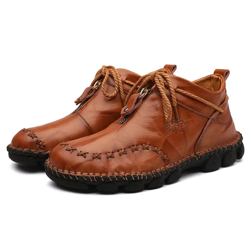 Men's Hand Stitching Leather Boots