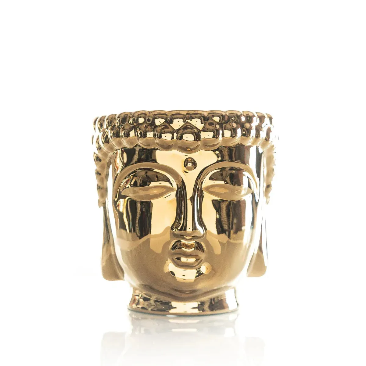 METALLIC GOLD BUDDHA 3- WICK SCENTED CANDLE