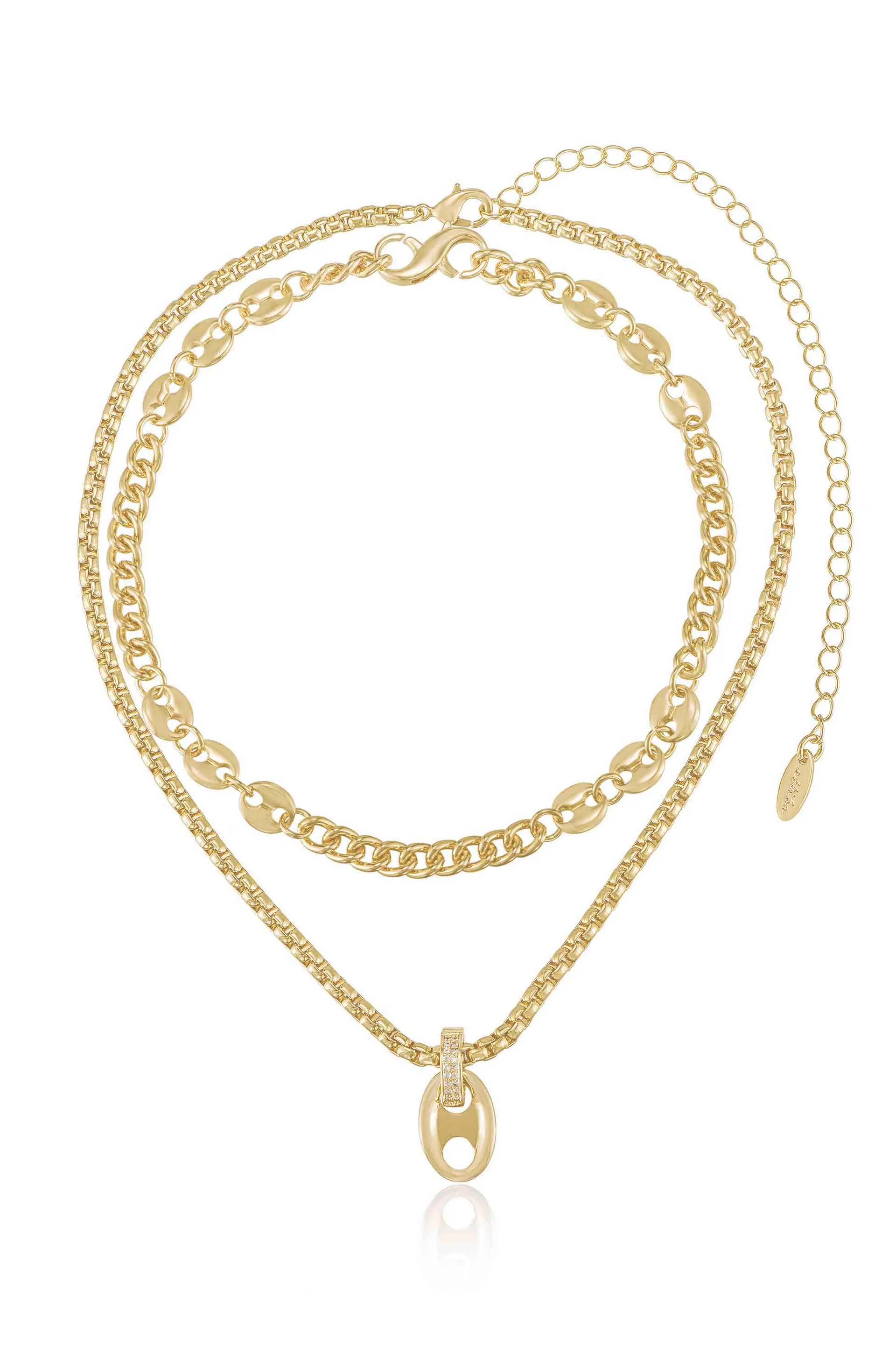 Modern Golden Girl Necklace Set