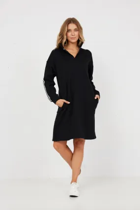 On Par Sweater Dress (Black)