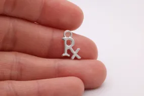 RX Symbol Charm, 925 Sterling Silver, 648