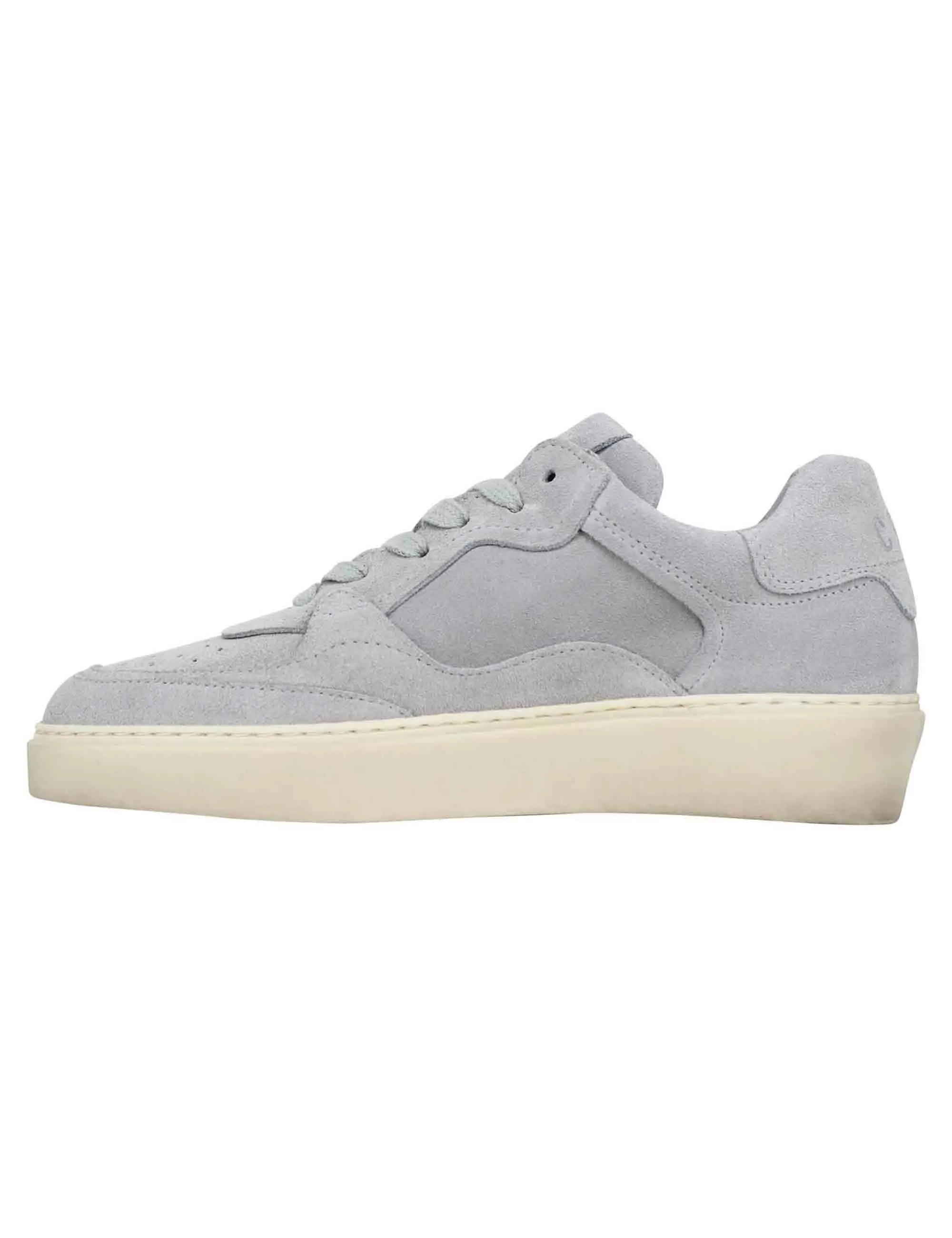 Sneakers donna in camoscio grigio