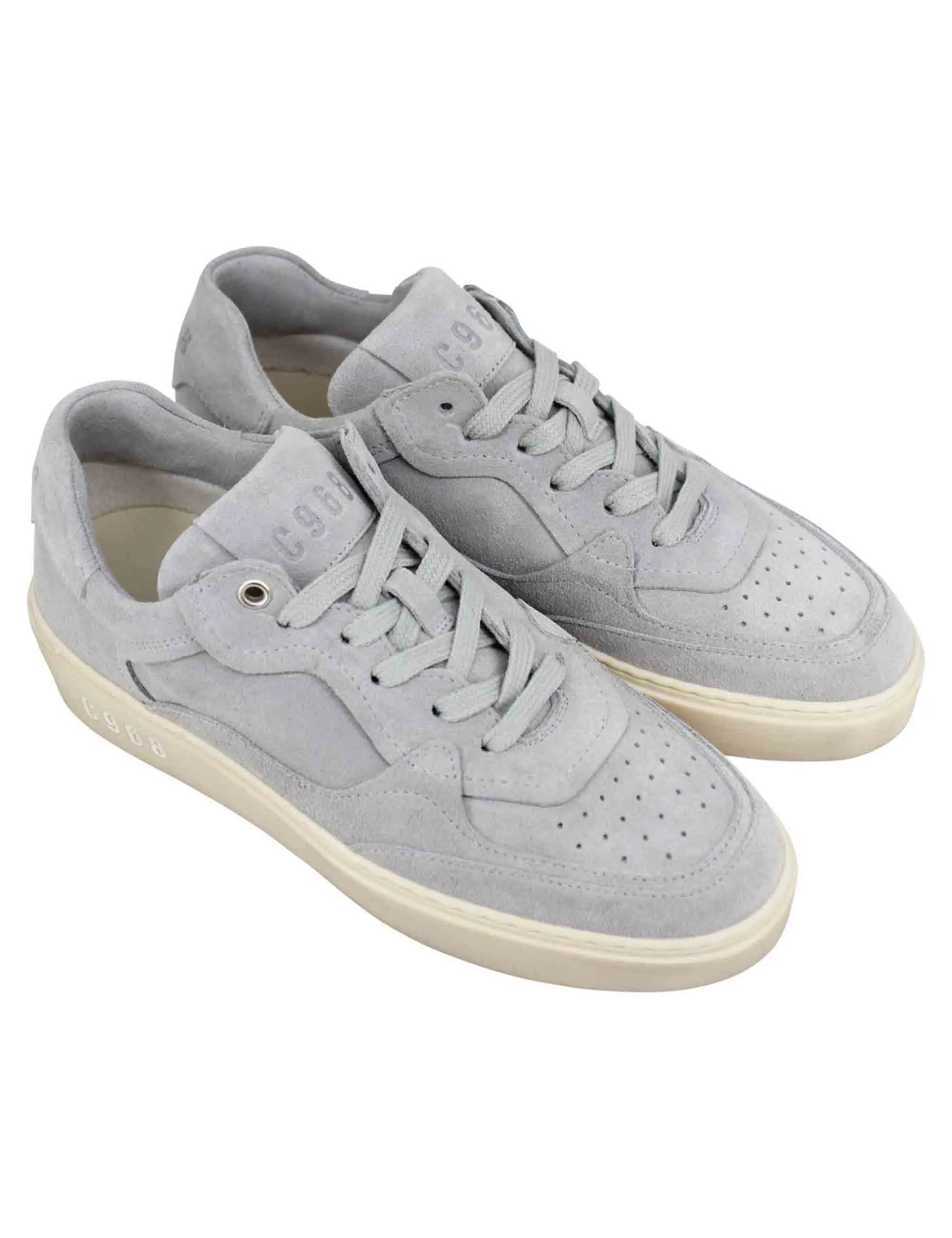 Sneakers donna in camoscio grigio