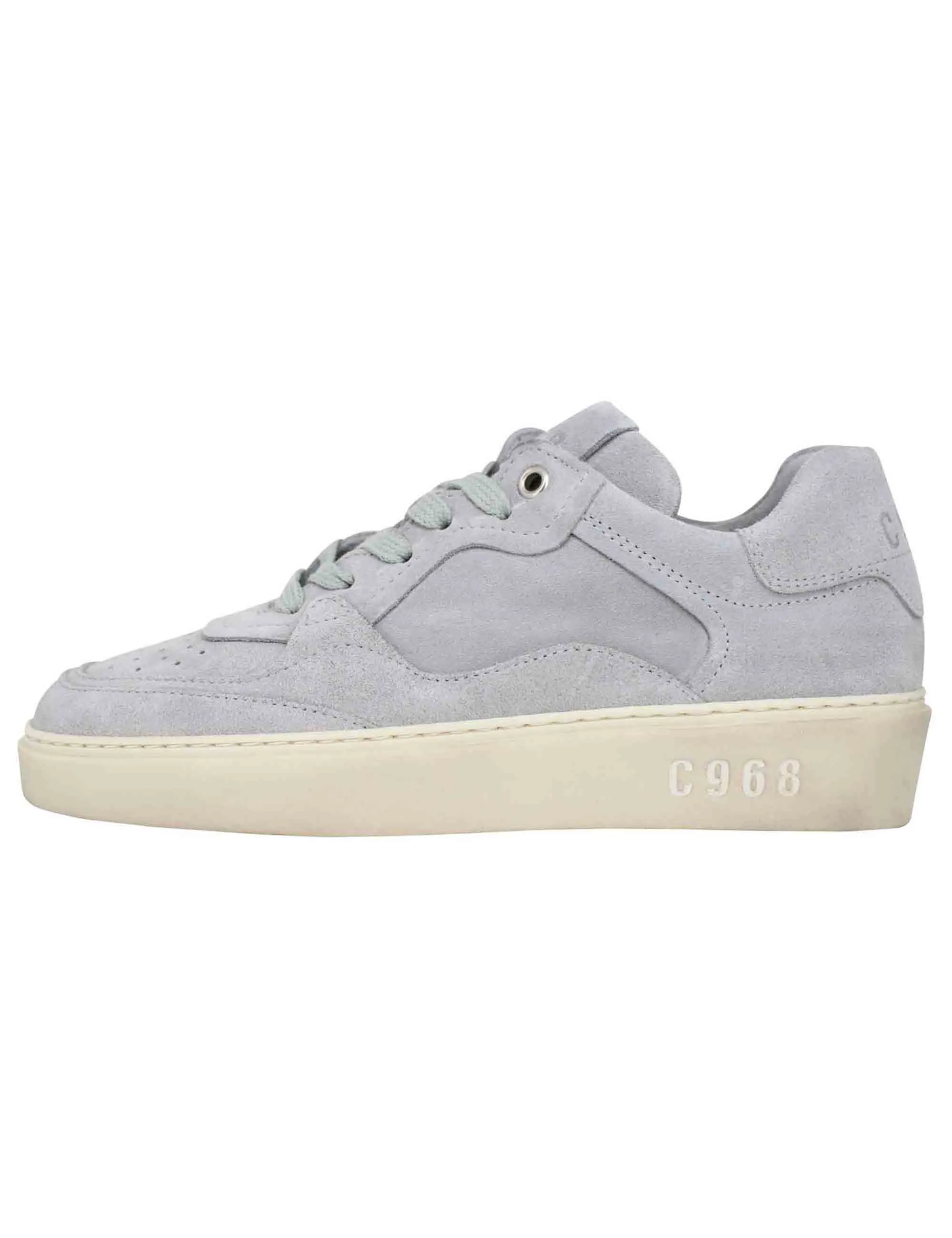 Sneakers donna in camoscio grigio