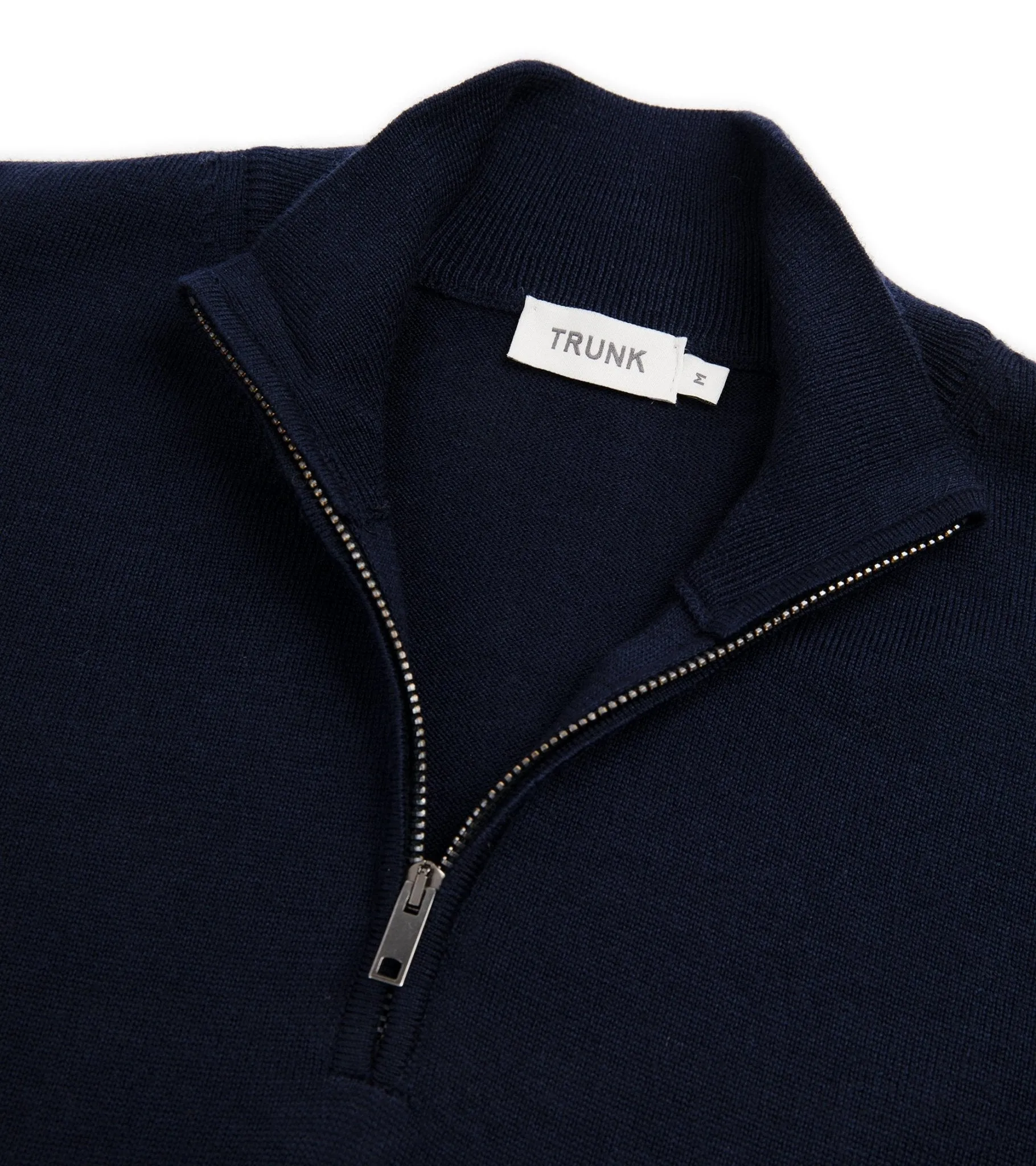 Trunk Trebeck Merino Half Zip Sweater: Navy