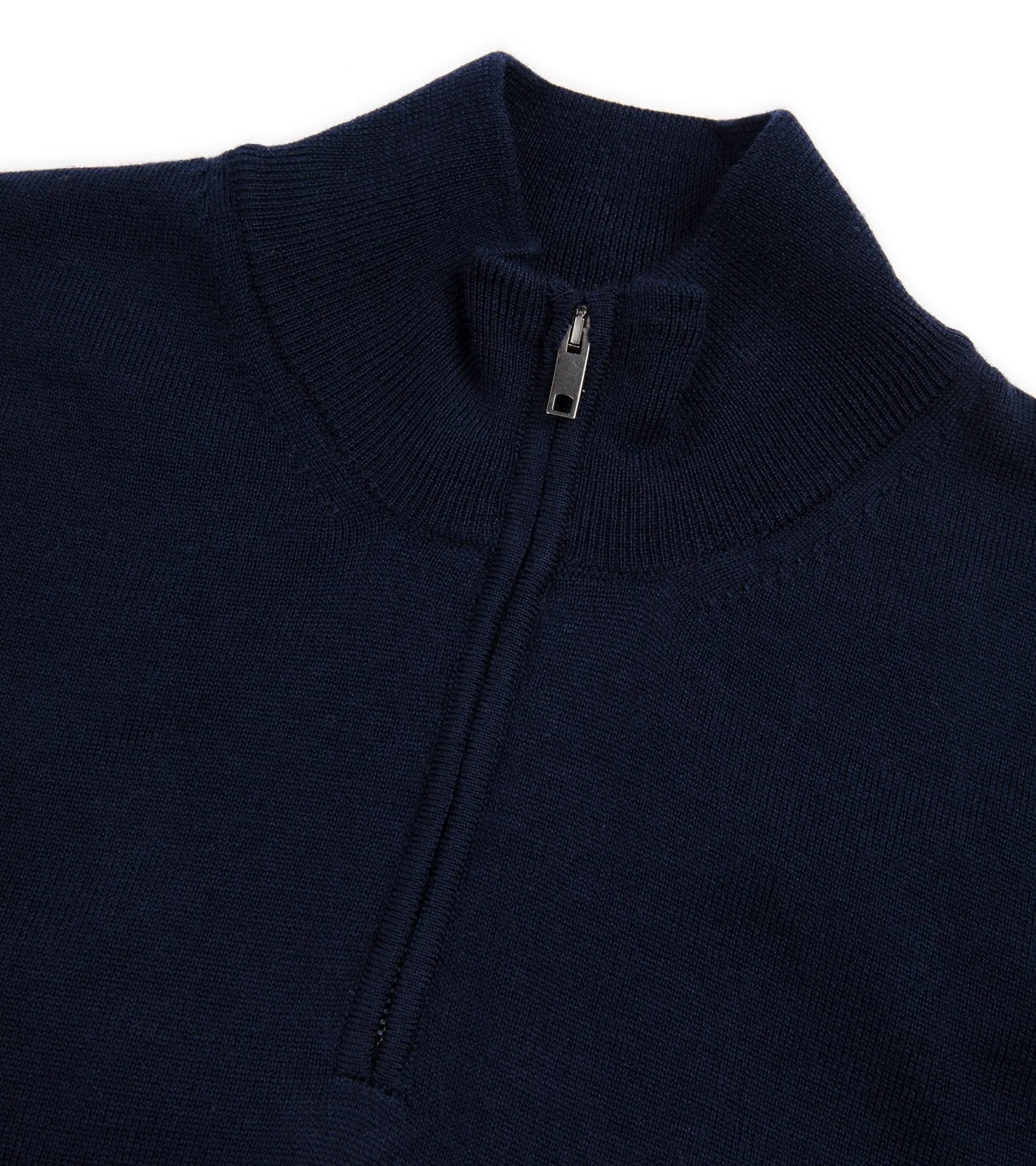 Trunk Trebeck Merino Half Zip Sweater: Navy