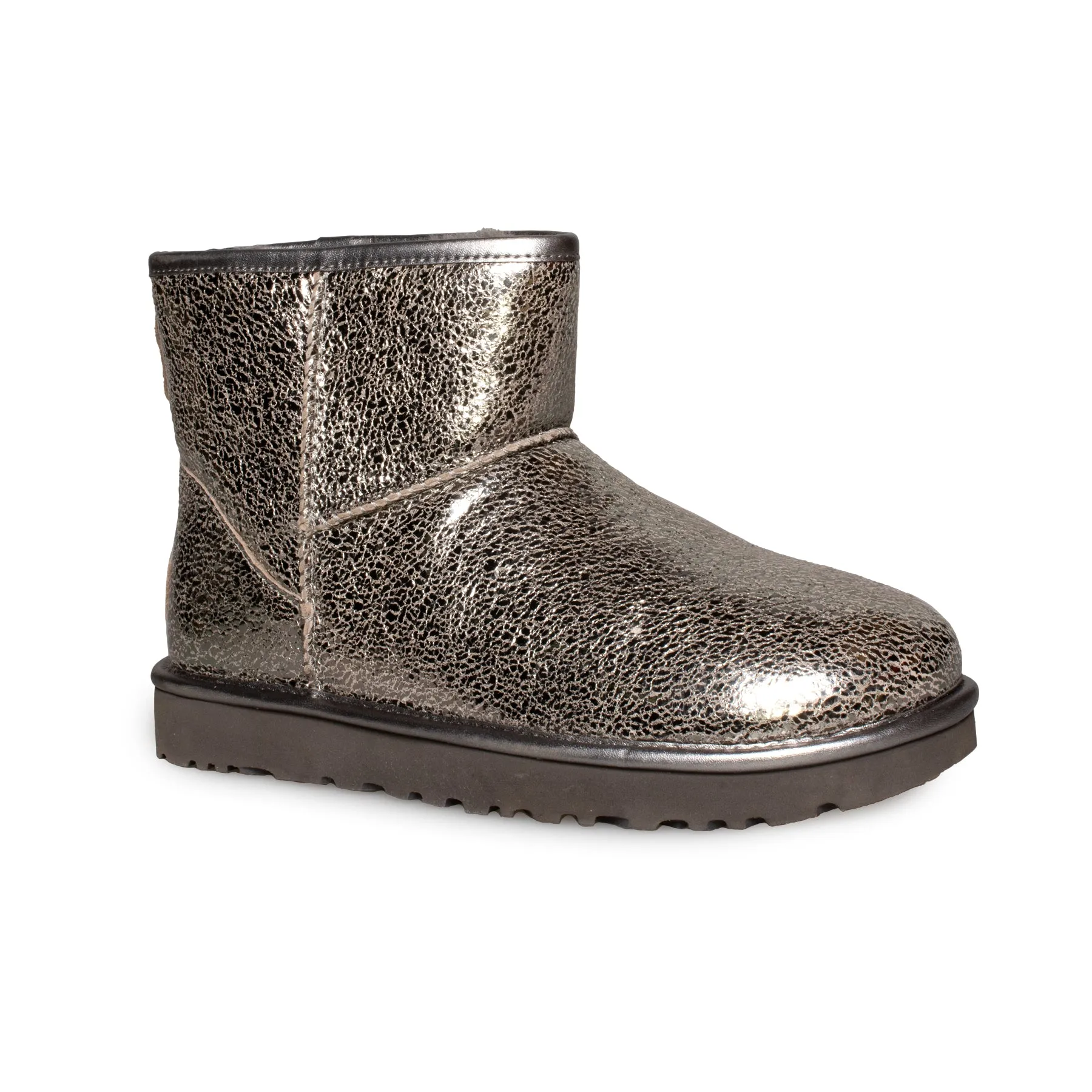 UGG Classic Mini Metallic Sparkle Gunmetal Boots - Women's