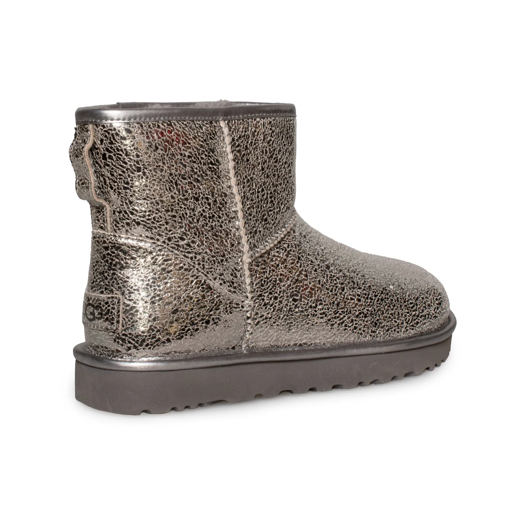 UGG Classic Mini Metallic Sparkle Gunmetal Boots - Women's