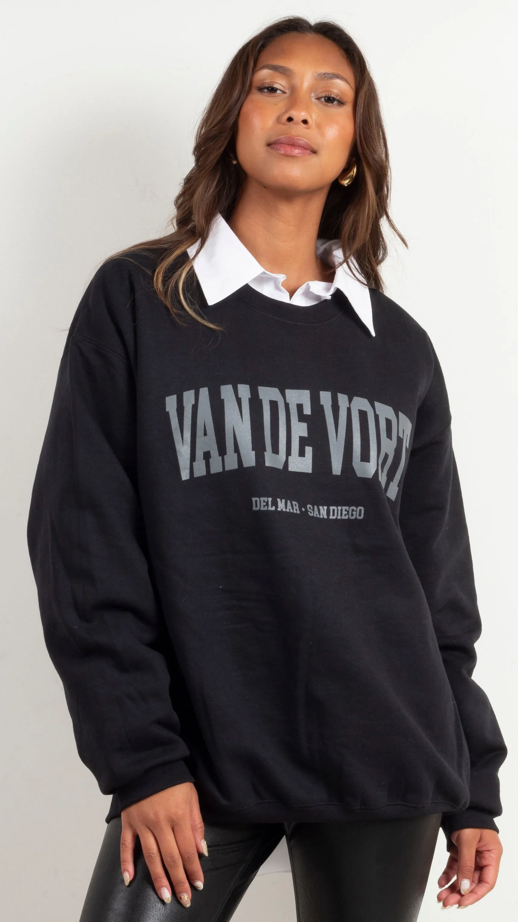 Van De Vort Collegiate Sweatshirt - Black/Charcoal