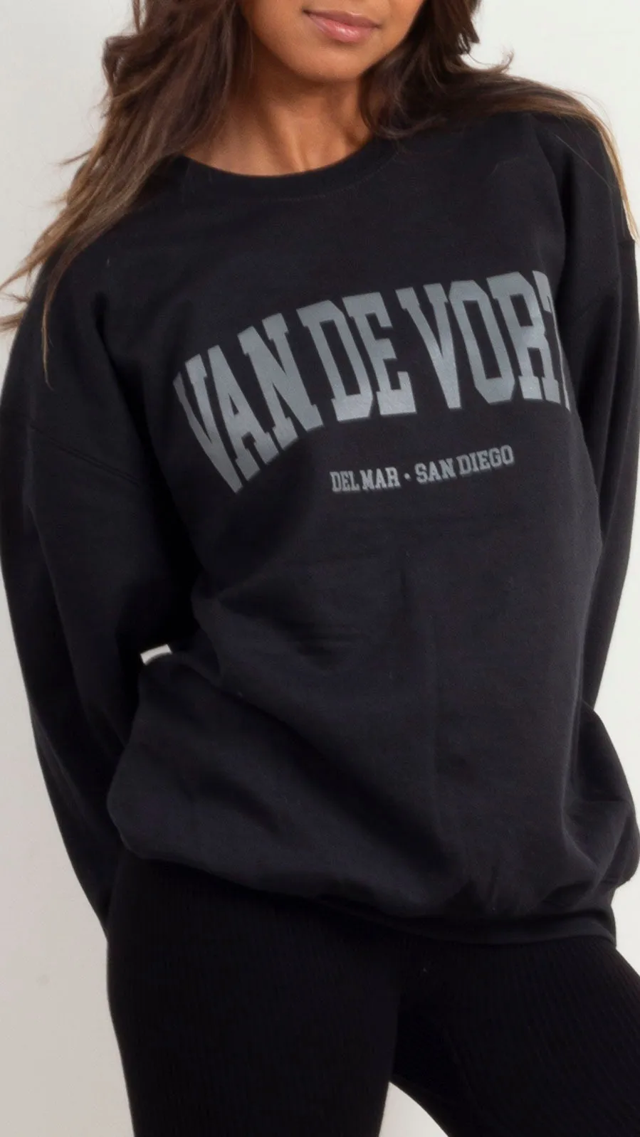 Van De Vort Collegiate Sweatshirt - Black/Charcoal