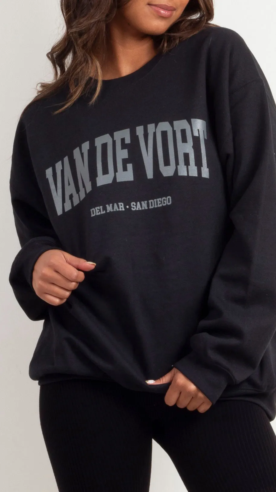 Van De Vort Collegiate Sweatshirt - Black/Charcoal