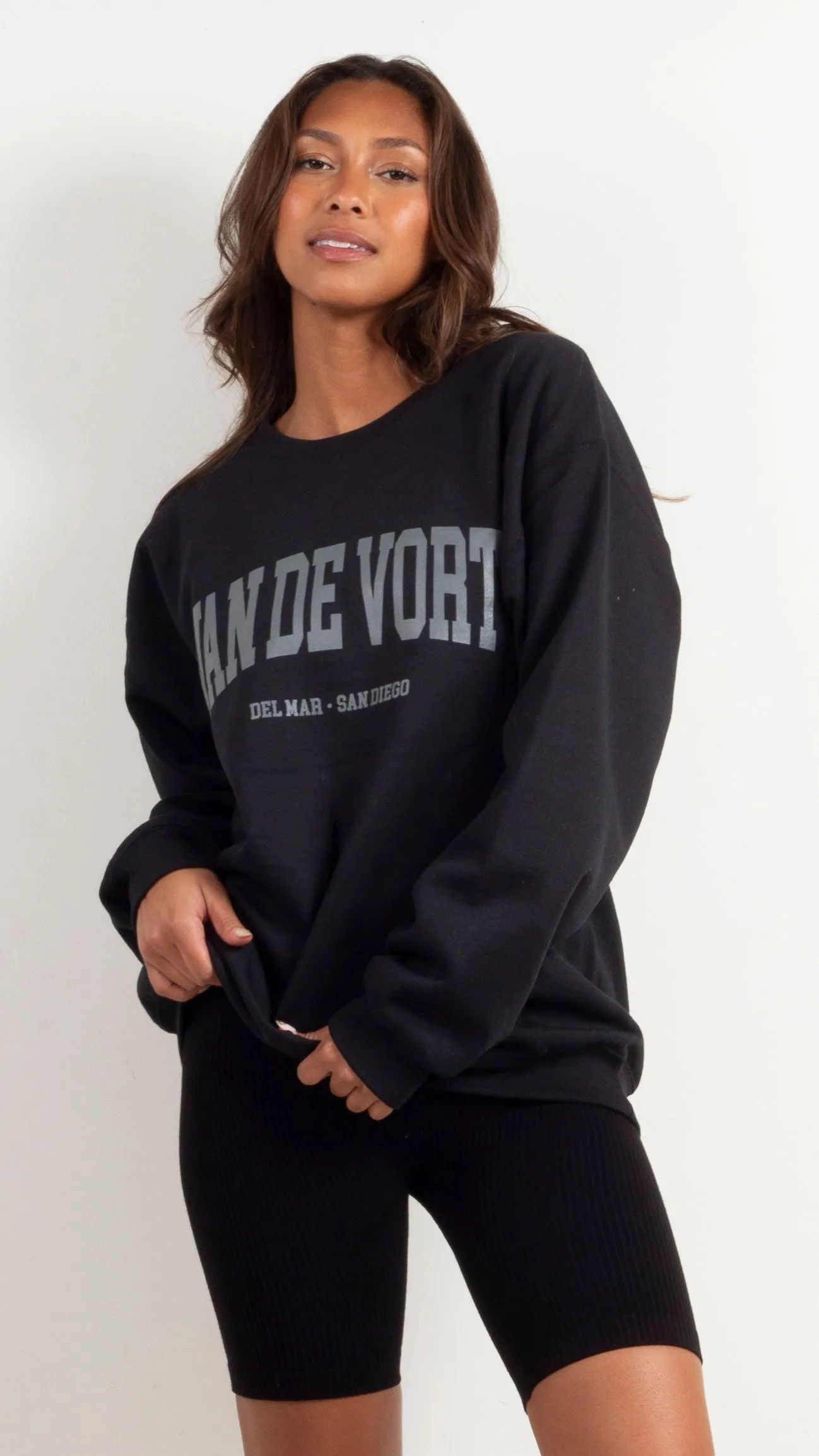 Van De Vort Collegiate Sweatshirt - Black/Charcoal