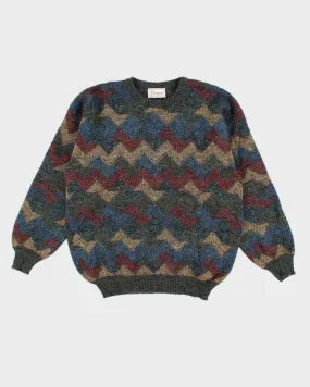 Vintage 80s/90s Wool Abstract Jumper - L