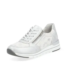 Womens Remonte R6700-91 Trainer Shoe White Silver