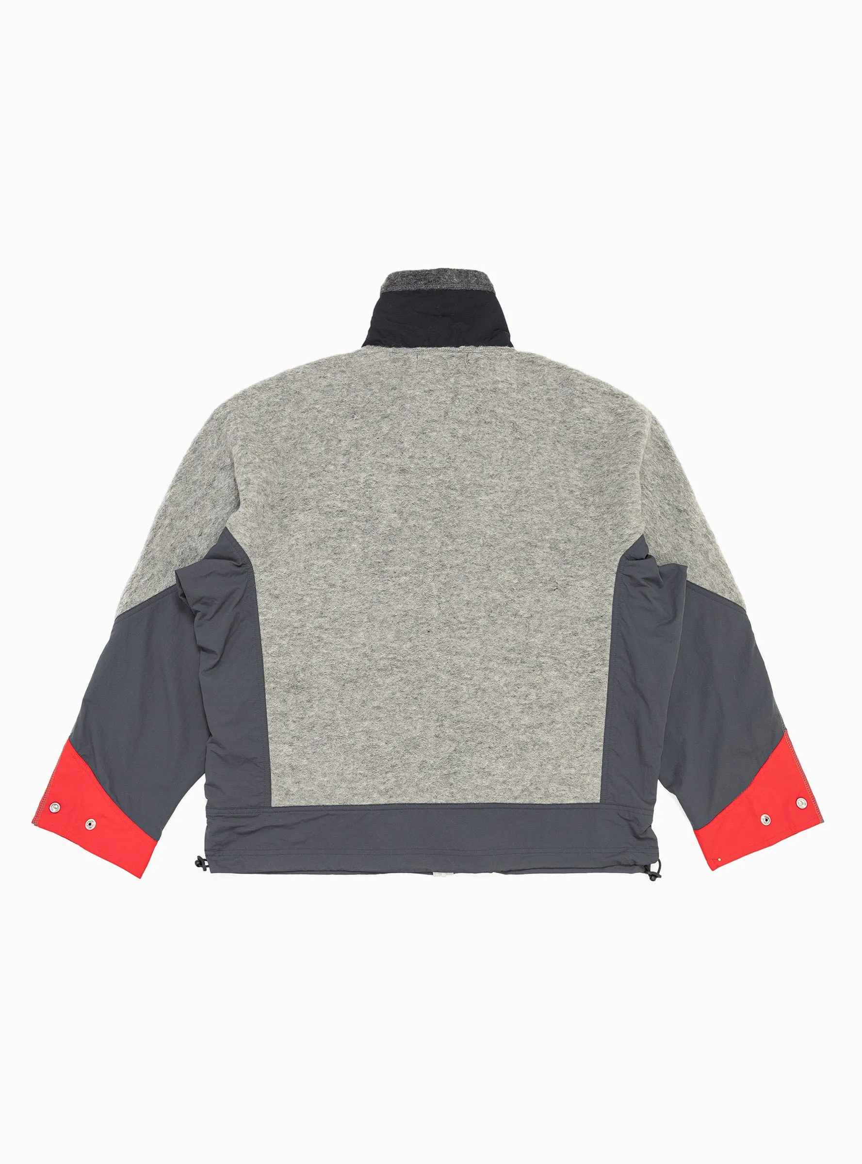 Wool Jersey Blouson Jacket Grey